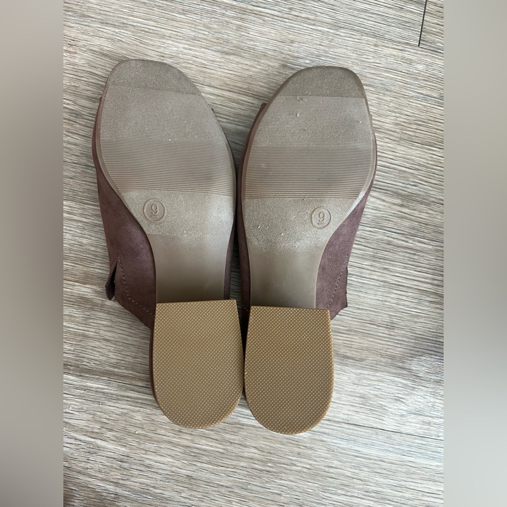 Universal Thread Norelle Womens Microsuede Chunky Heel Open Toe Mules 9 - Picture 6 of 6